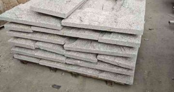 黑河芝麻白蘑菇石，自然面