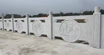 黑河芝麻白河道栏杆 石材栏杆