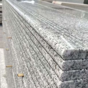 黑河芝麻白楼梯踏步 花岗岩楼梯板材