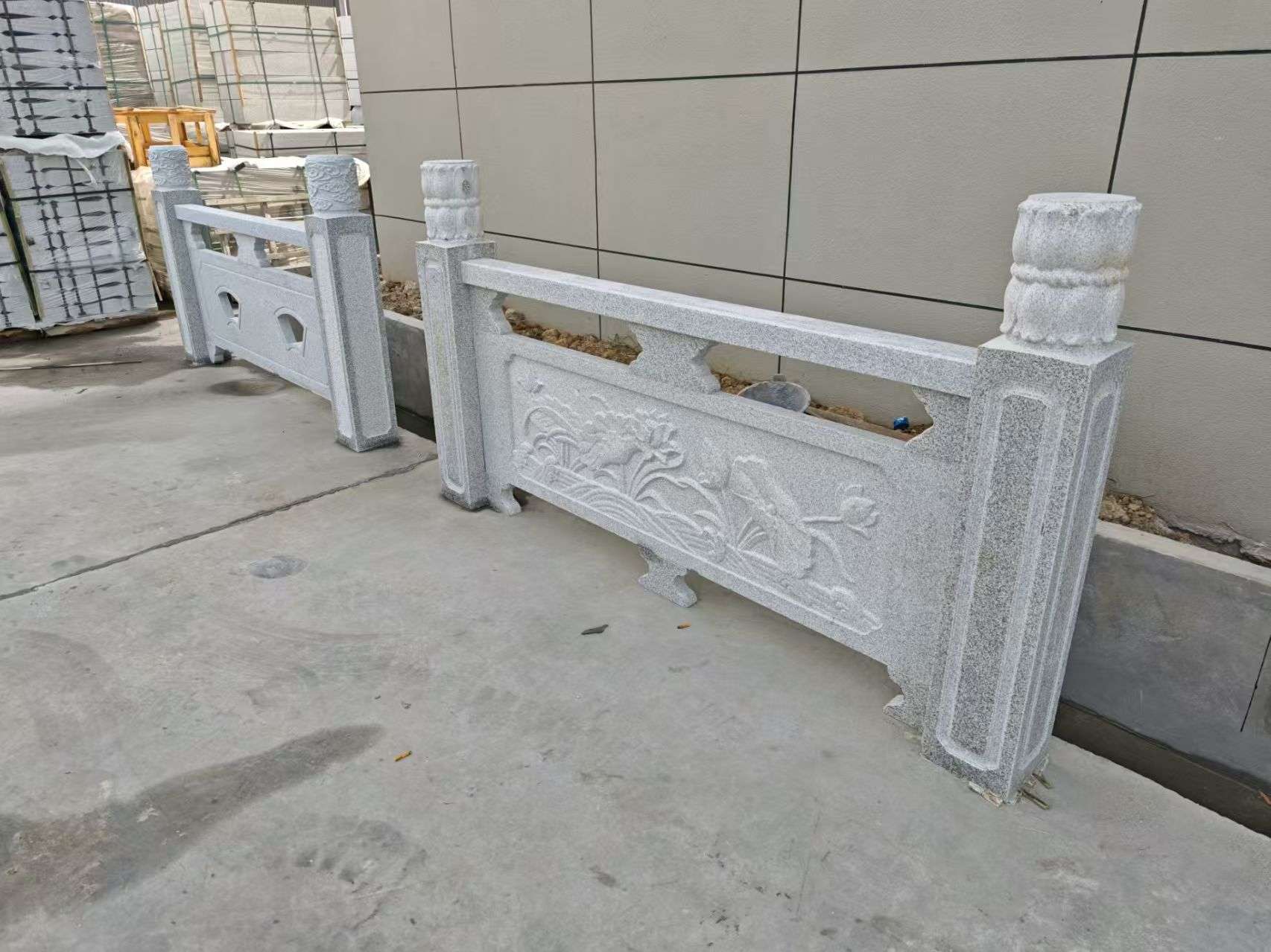 黑河芝麻白河道栏杆 石材栏杆