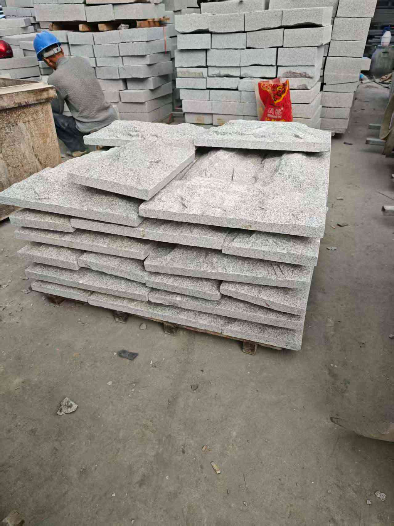 黑河芝麻白蘑菇石，自然面