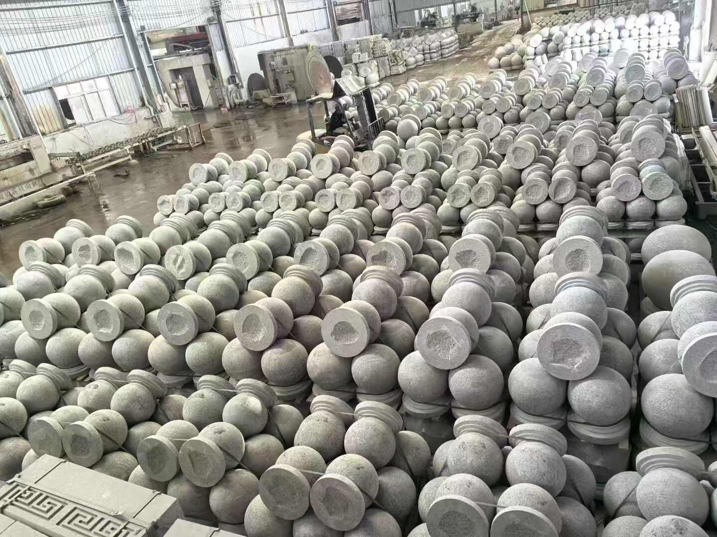黑河芝麻白圆球 石球 挡车球